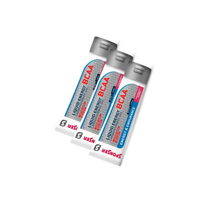 Sponser Liquid Energy BCAA Клубника-банан, 3x70г